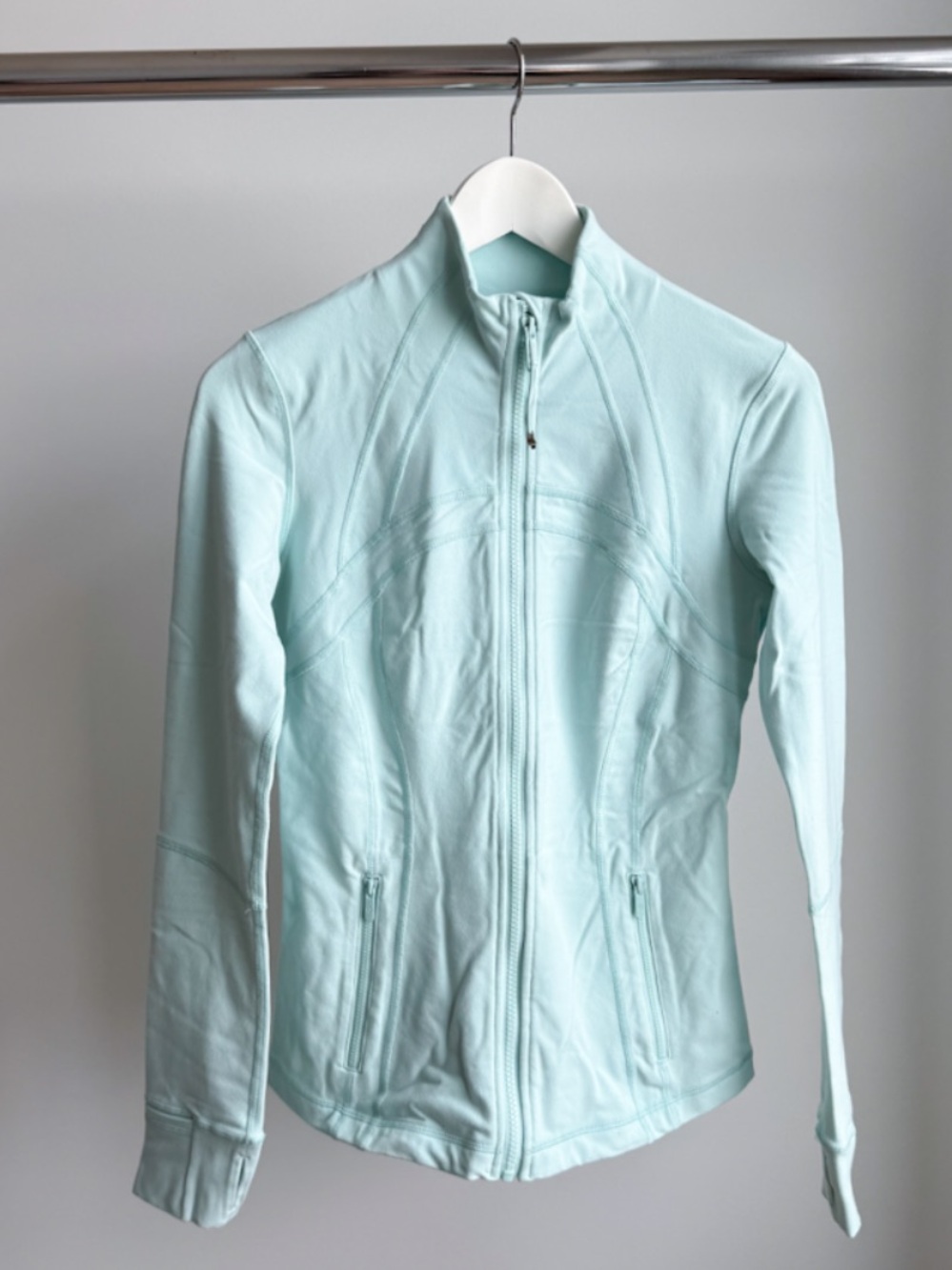 Lululemon Define Jacket Size 6 - Mint Aqua - Project Piece (Stained)